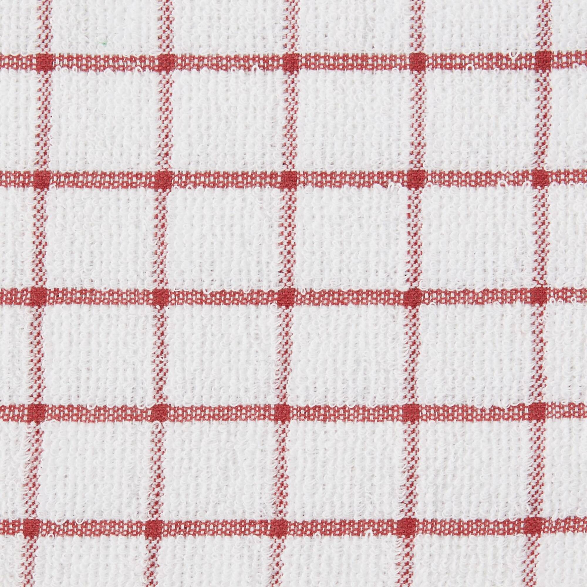 Barn Red Combo Windowpane Dishcloth, 6ct.